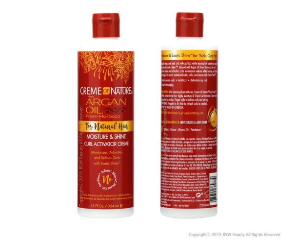 Creme Of Nature Argan Oil Moisture & Shine Curl Activator Creme 12Oz