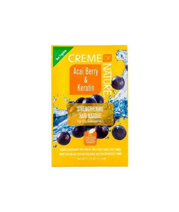 Creme Of Nature – Acai Berry & Keratin Strengthening Hair Masque – 1.75Oz